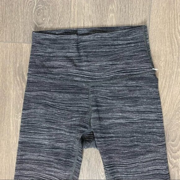 Lululemon Align Pant II *25" Leggings Twillines Ice Grey Black High Rise Waist - Picture 4 of 16